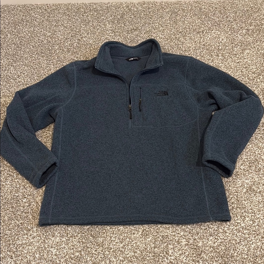 The North Face Men's Zip Up Sweater - Dark Blue